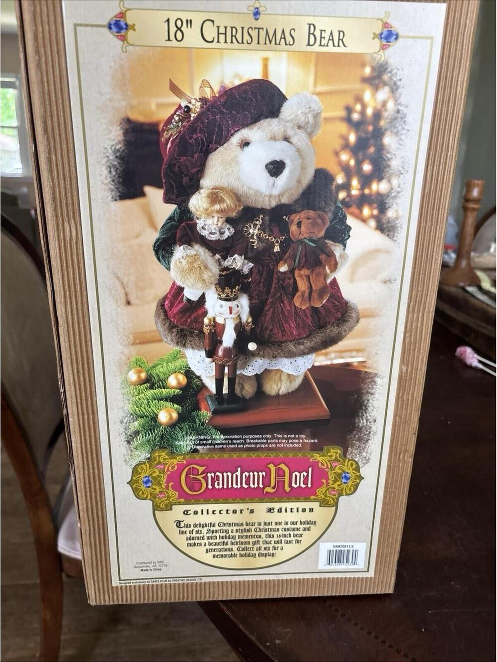 Grandeur Noel 18" Christmas Bear Collectors Edition 2000 Nutcracker NIP
